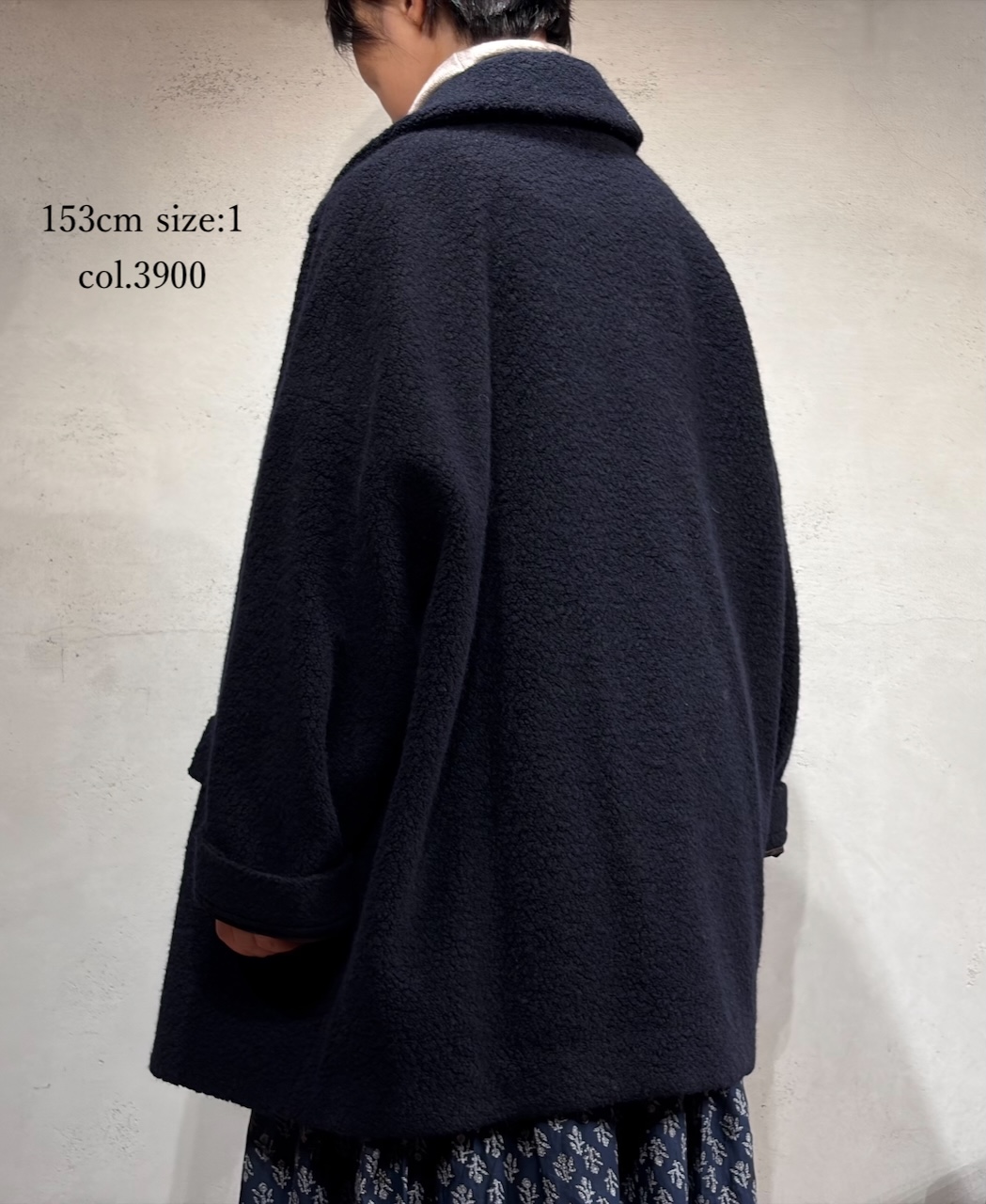 JNMDS2451(コート) RECYCLE BOA WOOL DOUBLE OVER COAT