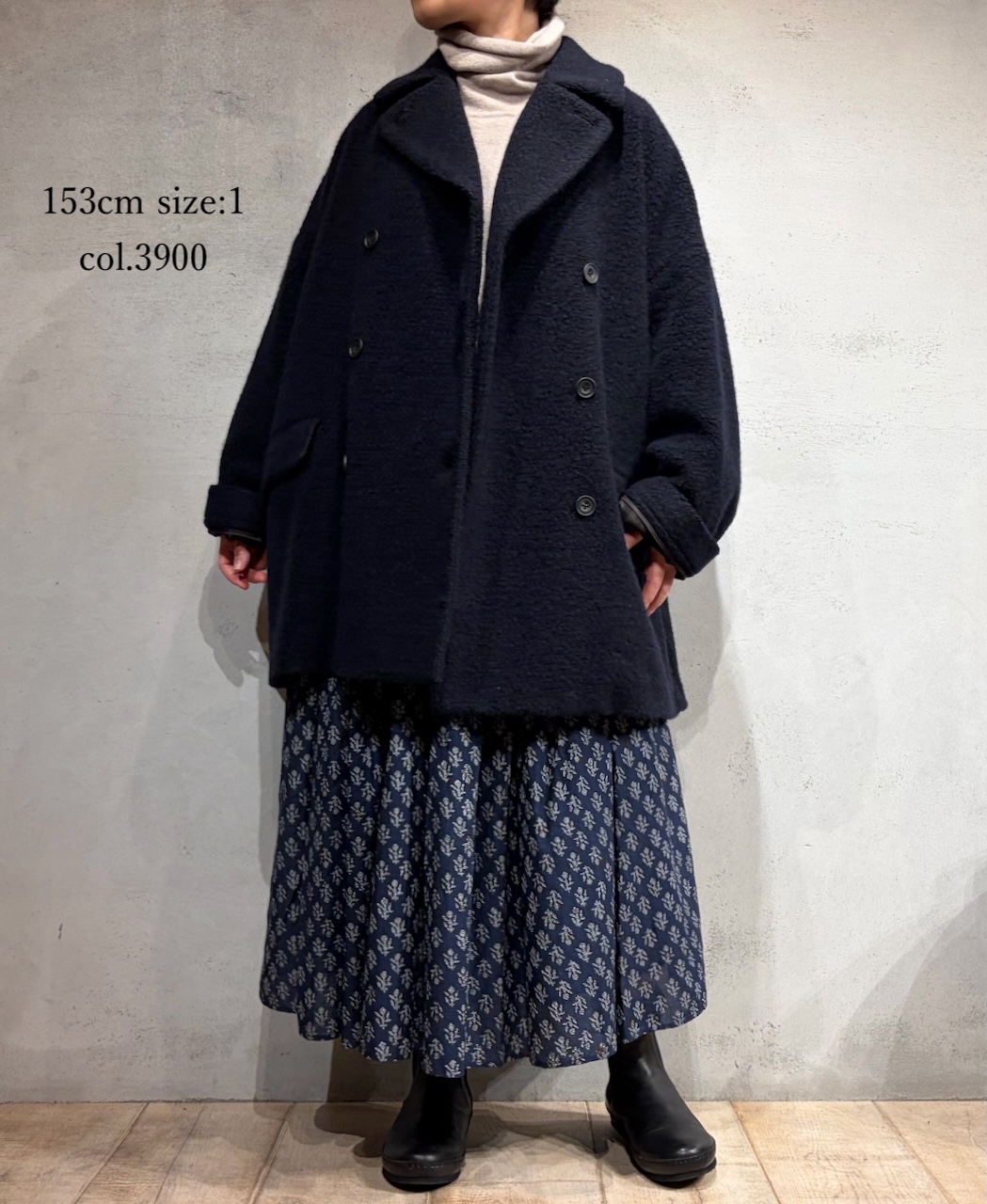 JNMDS2451(コート) RECYCLE BOA WOOL DOUBLE OVER COAT