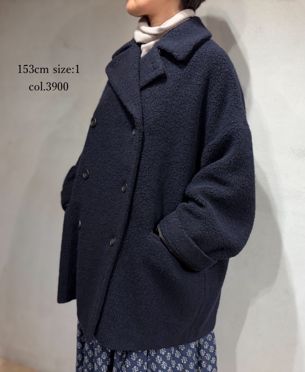 JNMDS2451(コート) RECYCLE BOA WOOL DOUBLE OVER COAT