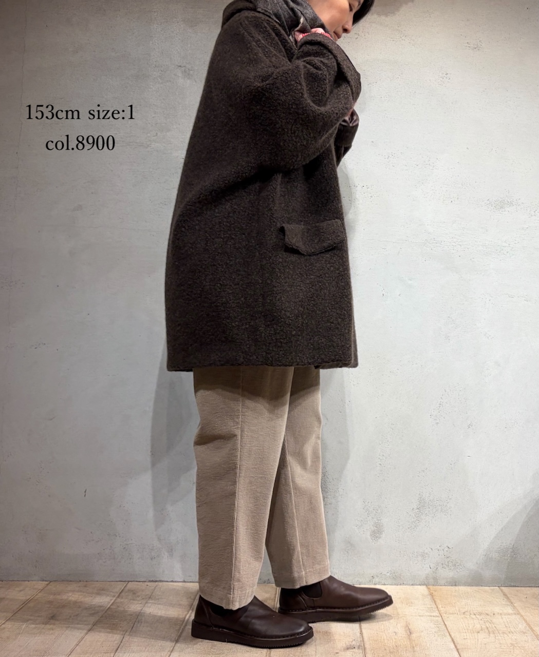 JNMDS2451(コート) RECYCLE BOA WOOL DOUBLE OVER COAT