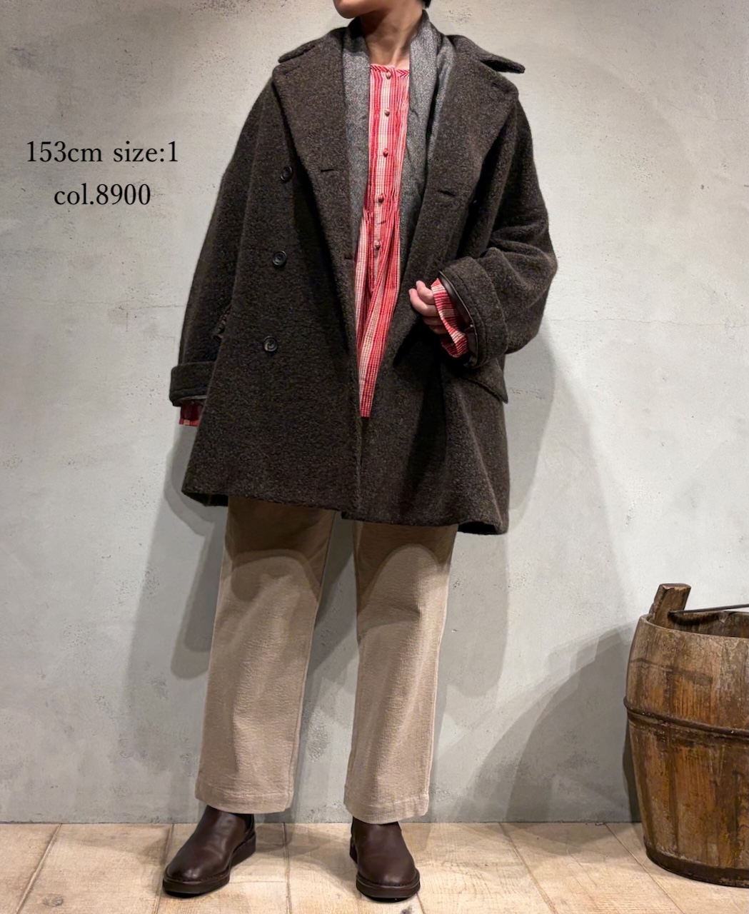 JNMDS2451(コート) RECYCLE BOA WOOL DOUBLE OVER COAT