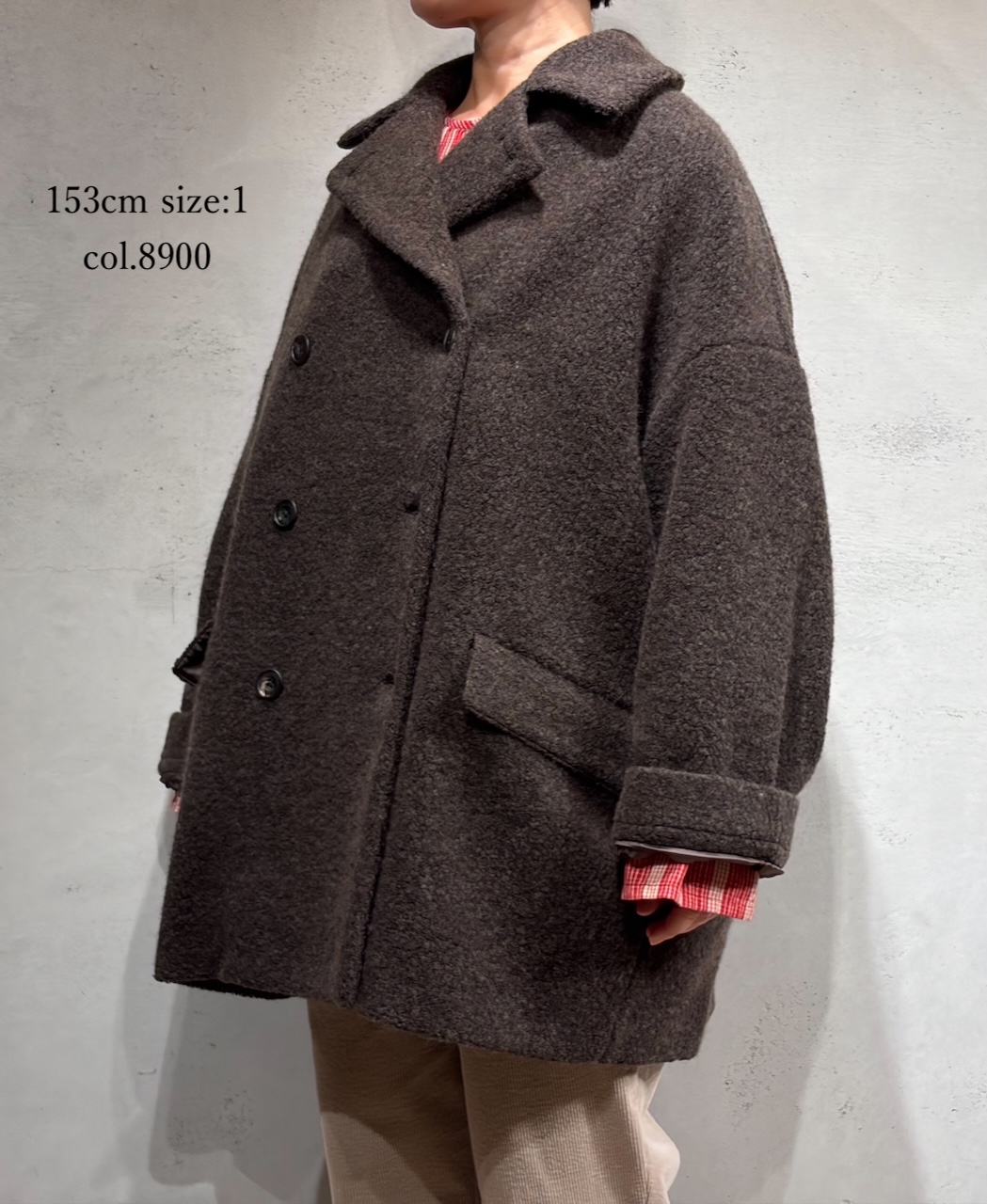 JNMDS2451(コート) RECYCLE BOA WOOL DOUBLE OVER COAT