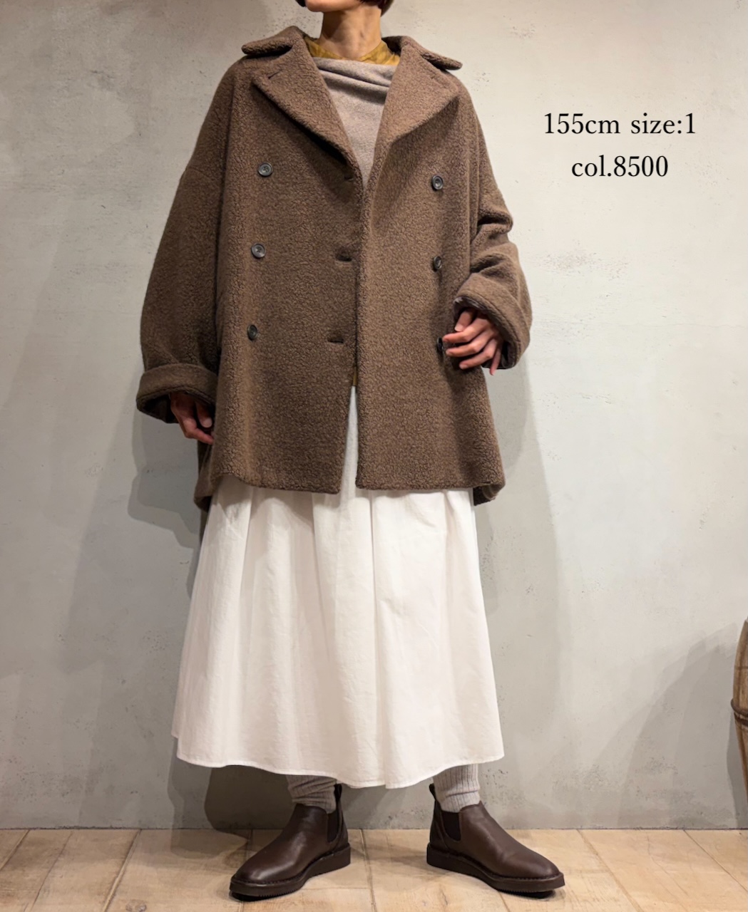 JNMDS2451(コート) RECYCLE BOA WOOL DOUBLE OVER COAT