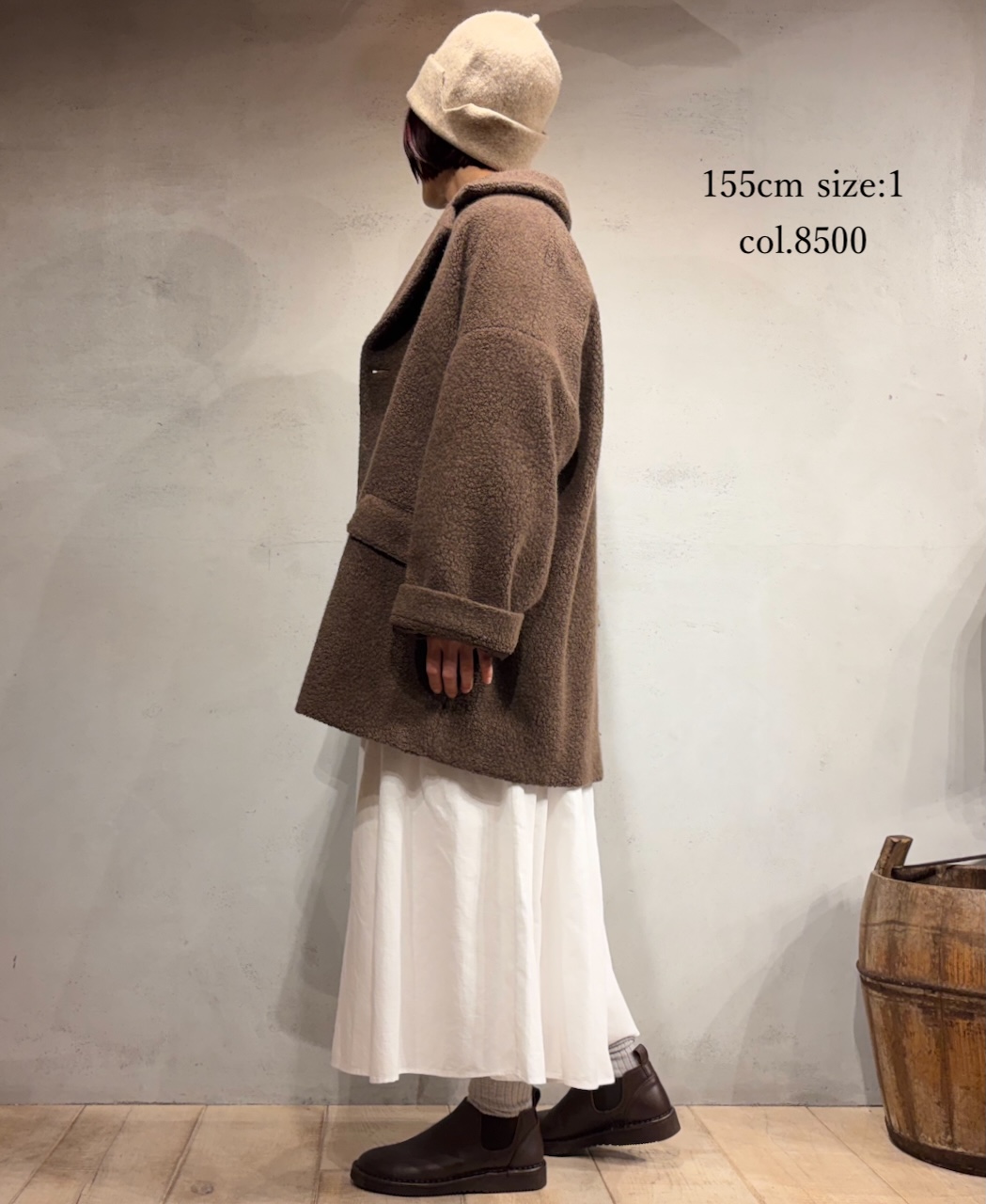 JNMDS2451(コート) RECYCLE BOA WOOL DOUBLE OVER COAT