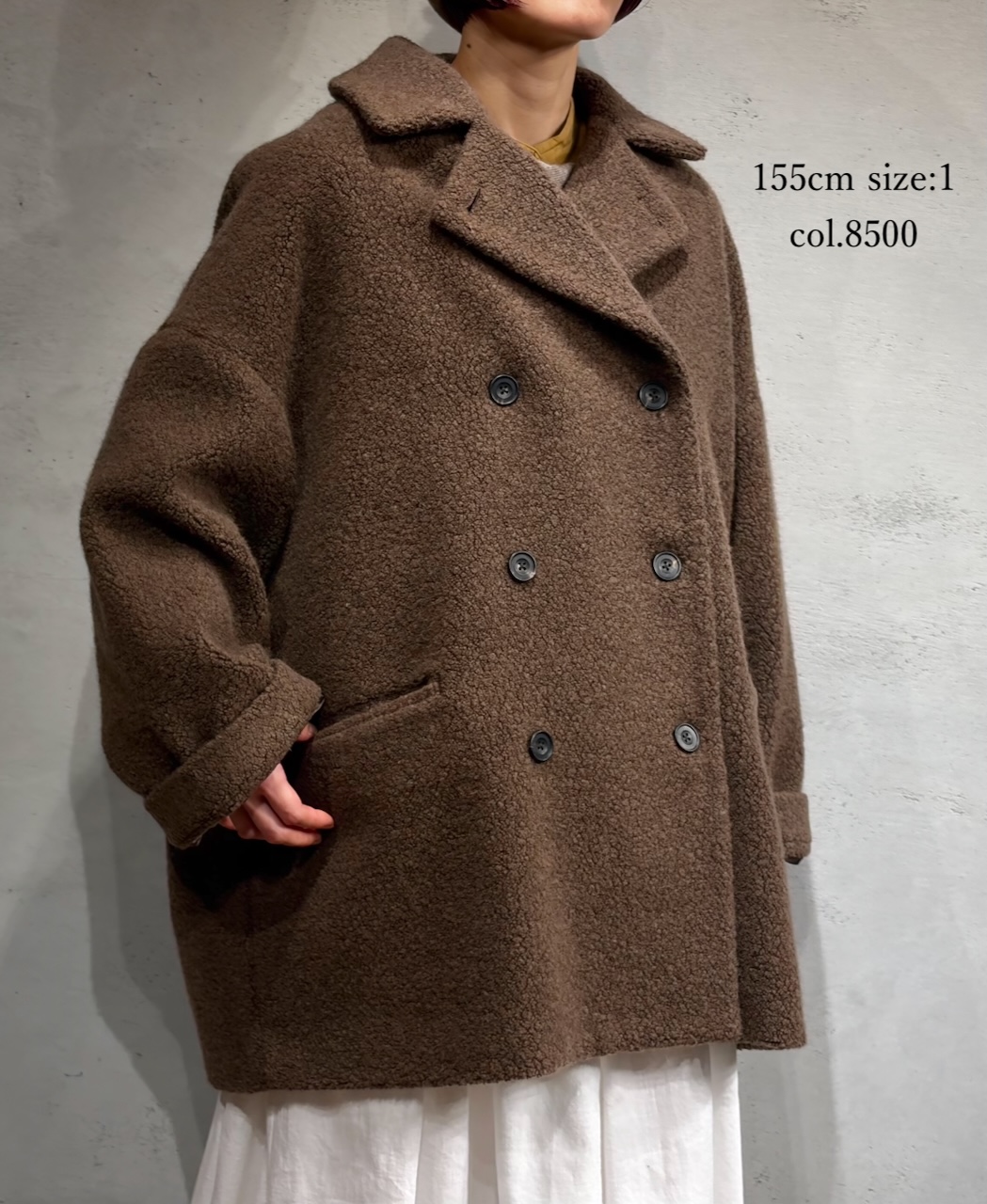 JNMDS2451(コート) RECYCLE BOA WOOL DOUBLE OVER COAT