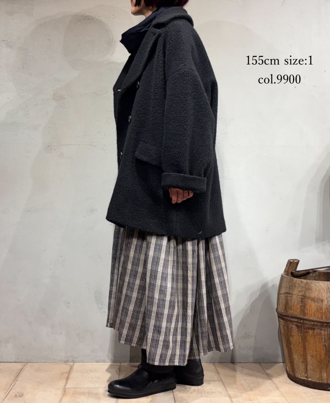 JNMDS2451(コート) RECYCLE BOA WOOL DOUBLE OVER COAT