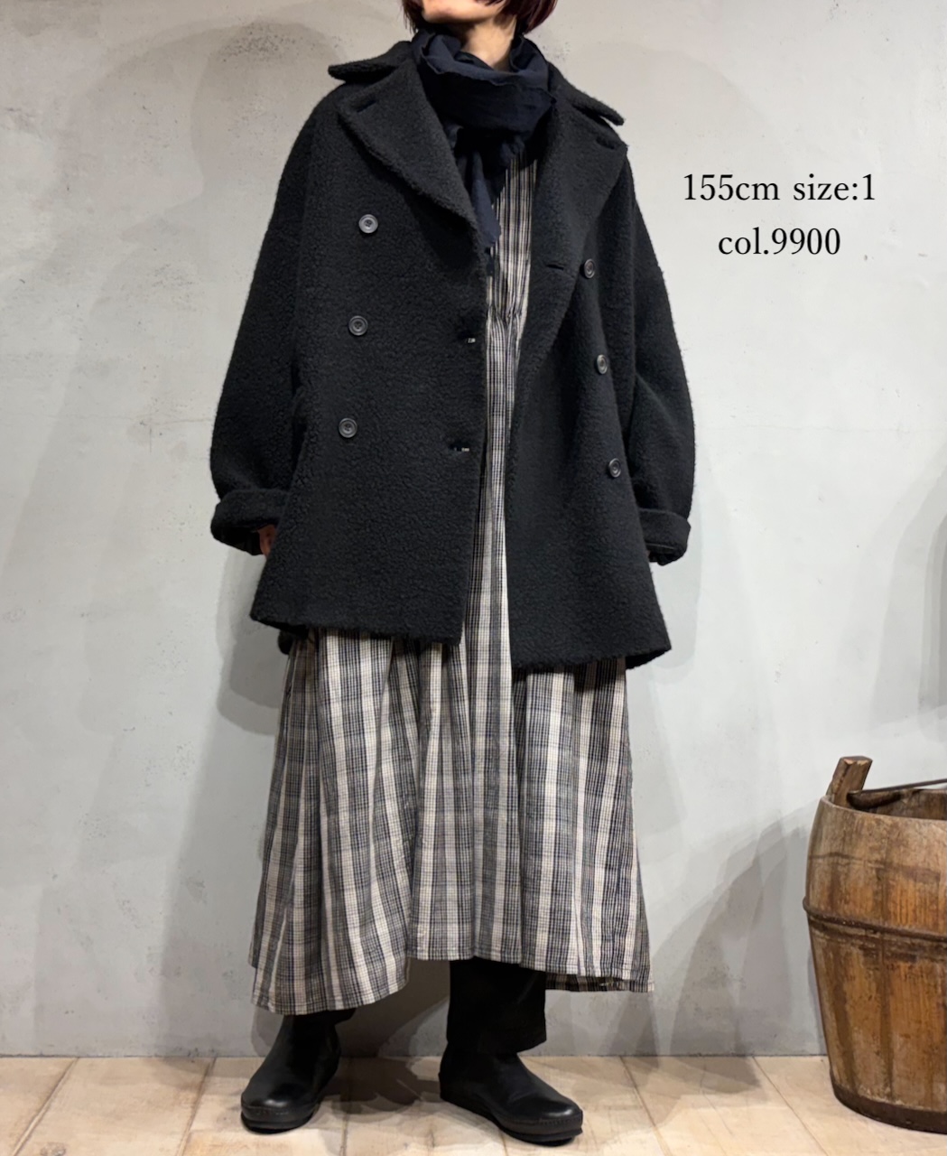 JNMDS2451(コート) RECYCLE BOA WOOL DOUBLE OVER COAT