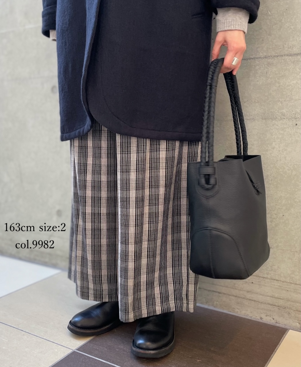 NMDS25595(パンツ) WOOL COTTON CHECK EASY PANTS