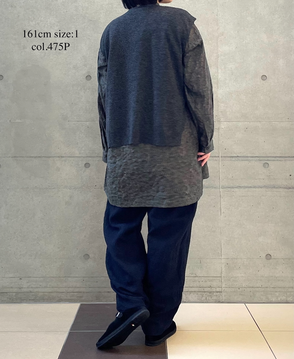 NMDS25575(シャツ) STITCHED BANGALORE SILK PAISLEY PRINT BANDED COLLAR SHIRT