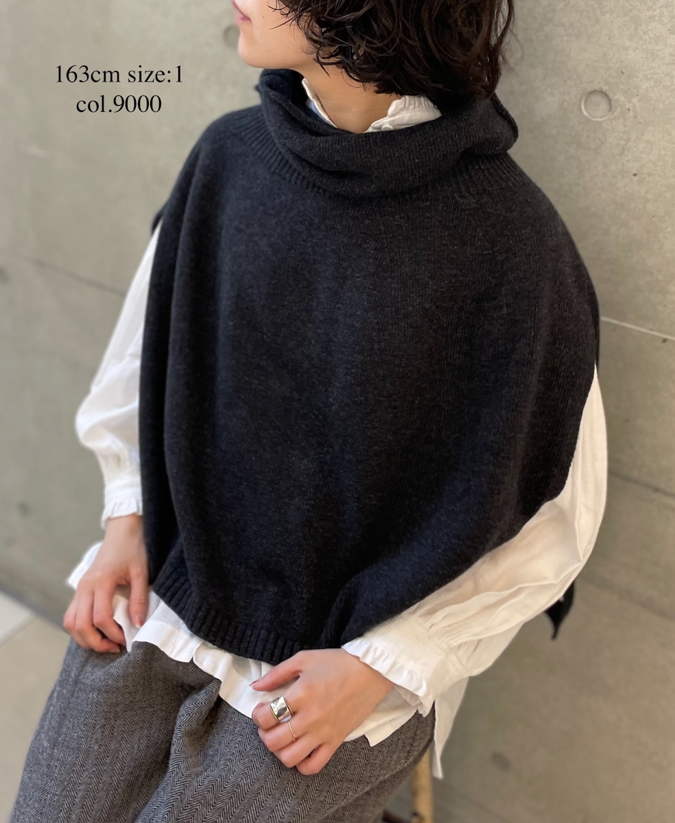 INMDS24702W(シャツ) TWILL COTTON KHADI PLAIN(WASH) FRILL COLLAR SHIRT WITH MINI PINTUCK