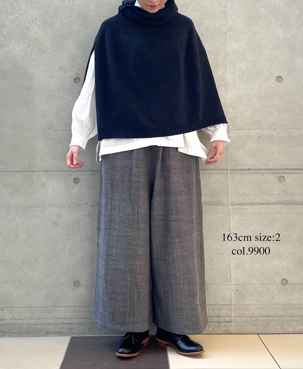 NMDS25612(キュロット) WOOL COTTON HERRINGBONE CULLOTES