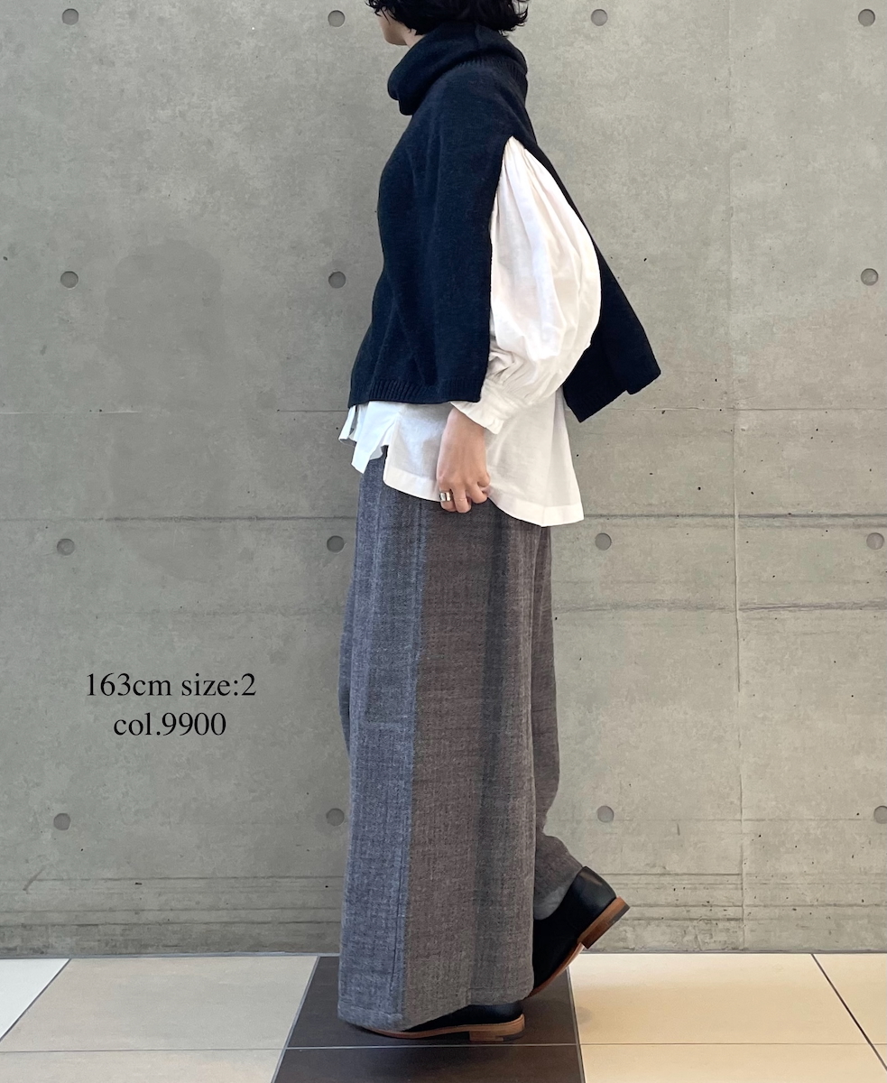 NMDS25612(キュロット) WOOL COTTON HERRINGBONE CULLOTES