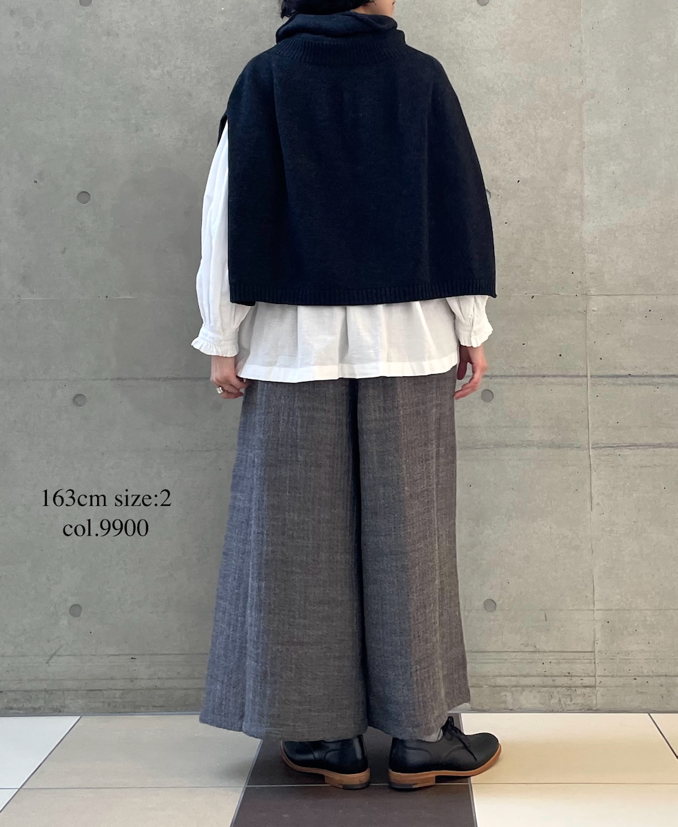 NMDS25612(キュロット) WOOL COTTON HERRINGBONE CULLOTES