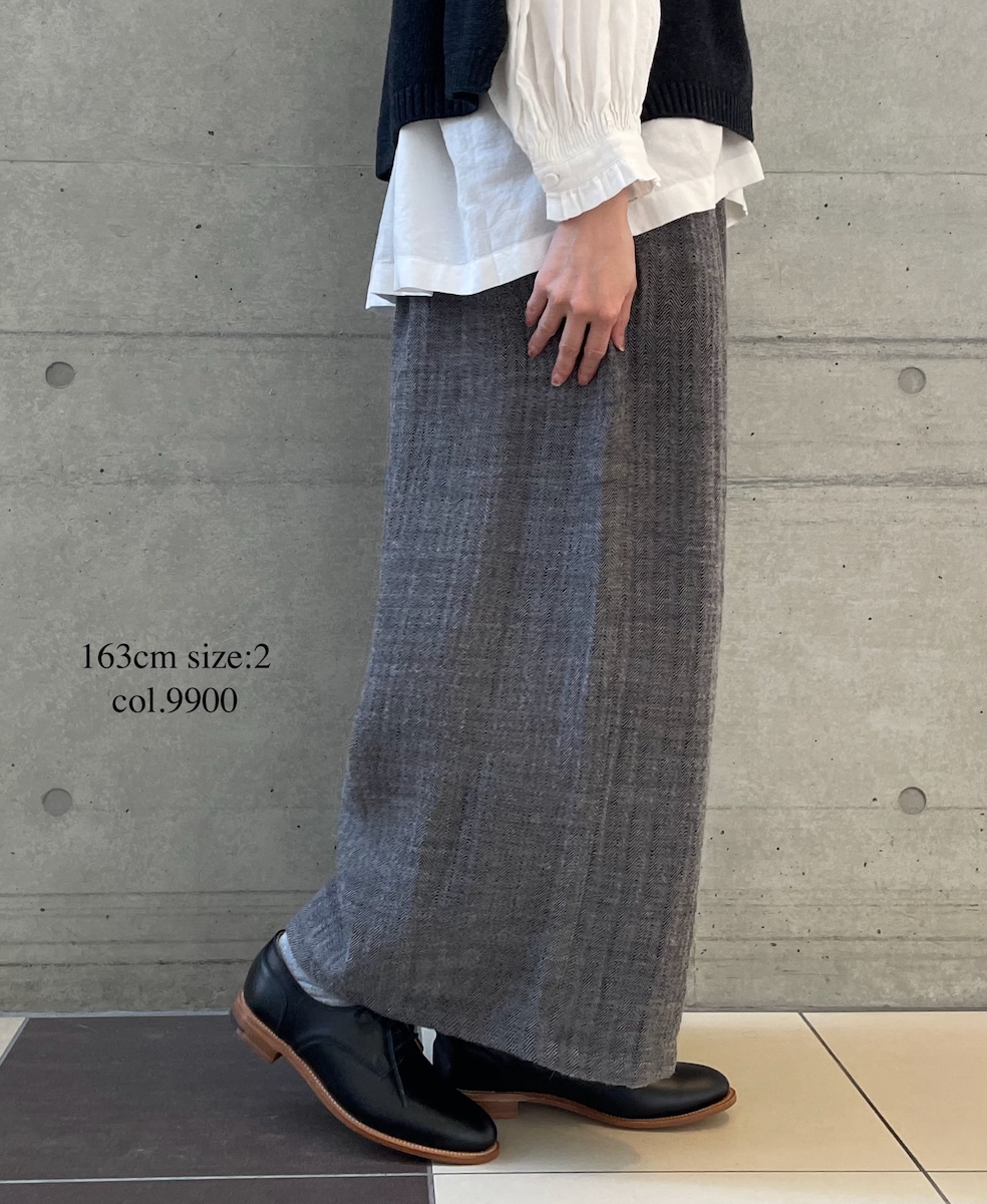 NMDS25612(キュロット) WOOL COTTON HERRINGBONE CULLOTES