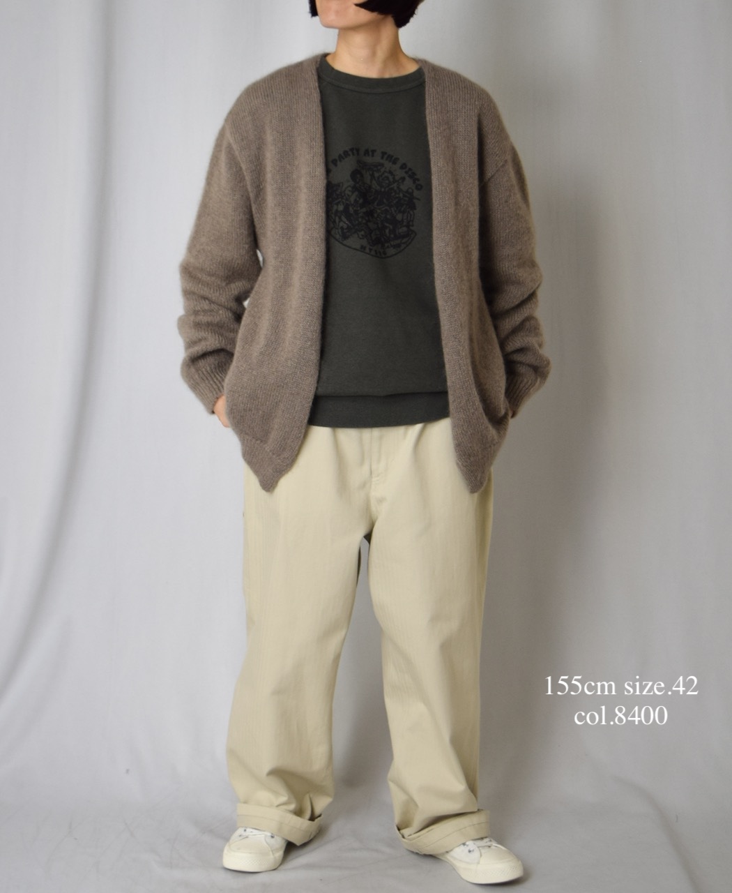 CHT2552(カーディガン) MOHAIR NO-BUTTON CARDIGAN