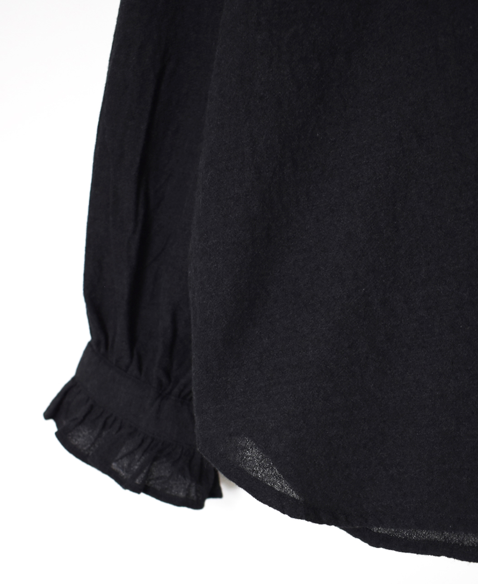 INMDS25752(シャツ) WOOL/COTTON/SILK PLAIN FRILL COLLAR PULLOVER SHIRT