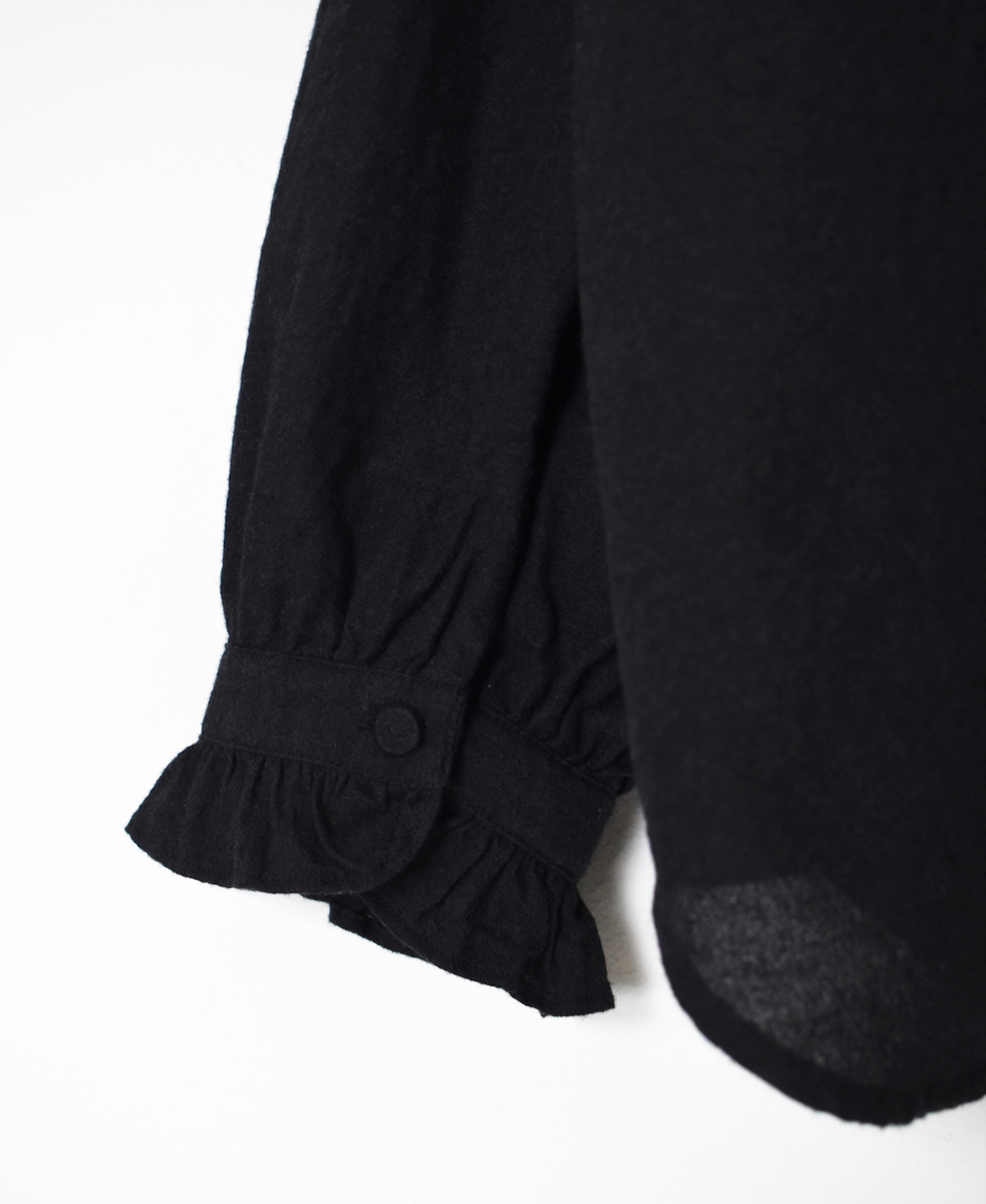 INMDS25752(シャツ) WOOL/COTTON/SILK PLAIN FRILL COLLAR PULLOVER SHIRT