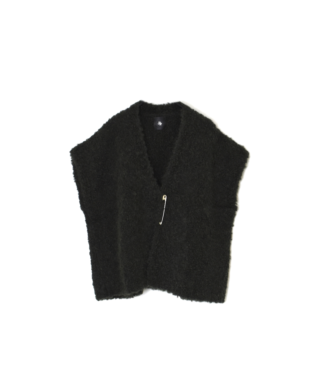 CNMDS2561A (ベスト) BOUCLE V-NECK  SHORT LENGTH VEST WITH PIN