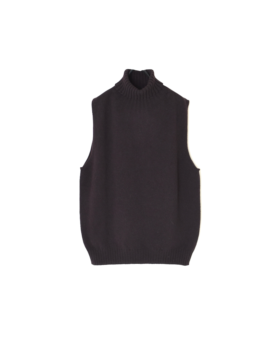 JNAMP2451(ニット)GEELONG LAMBSWOOL POLO NECK VEST