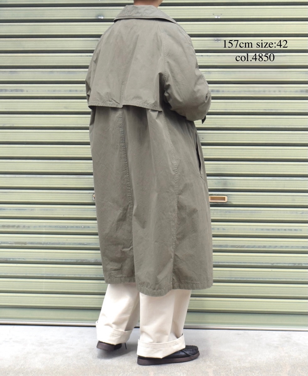 NHT2401HB(コート) MEDIUM WEIGHT PEACH SKIN COTTON BALMACAAN COAT