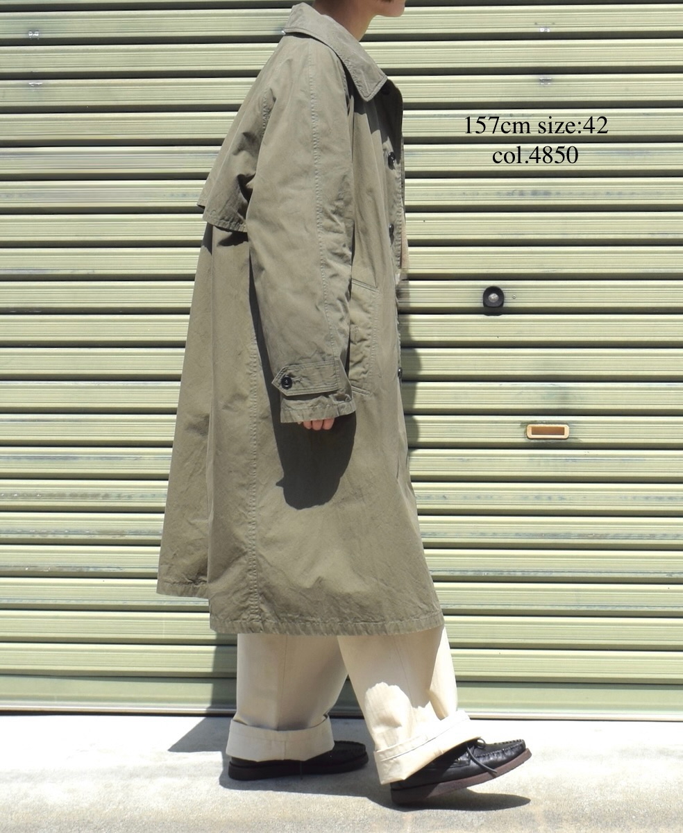 NHT2401HB(コート) MEDIUM WEIGHT PEACH SKIN COTTON BALMACAAN COAT