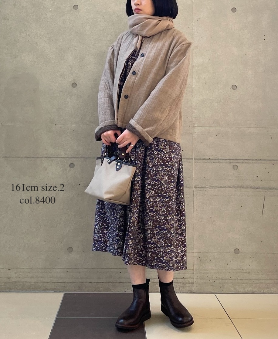 NMDS25611(ジャケット) WOOL COTTON HERRINGBONE STAND COLLAR FLY FRONT JACKET