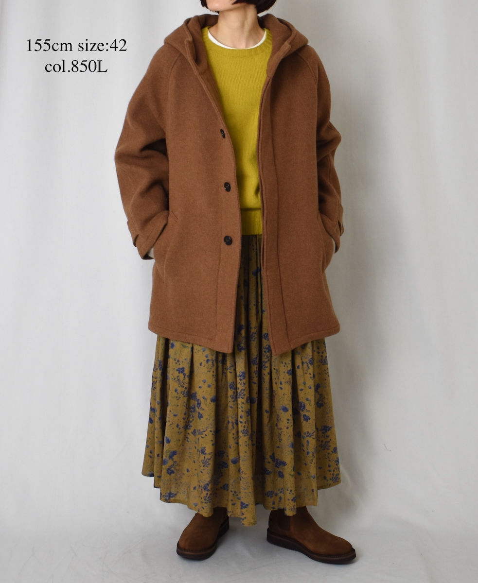 NHT2361WPL(コート) HEAVY WEIGHT WOOL TWILL HOODED SHORT COAT