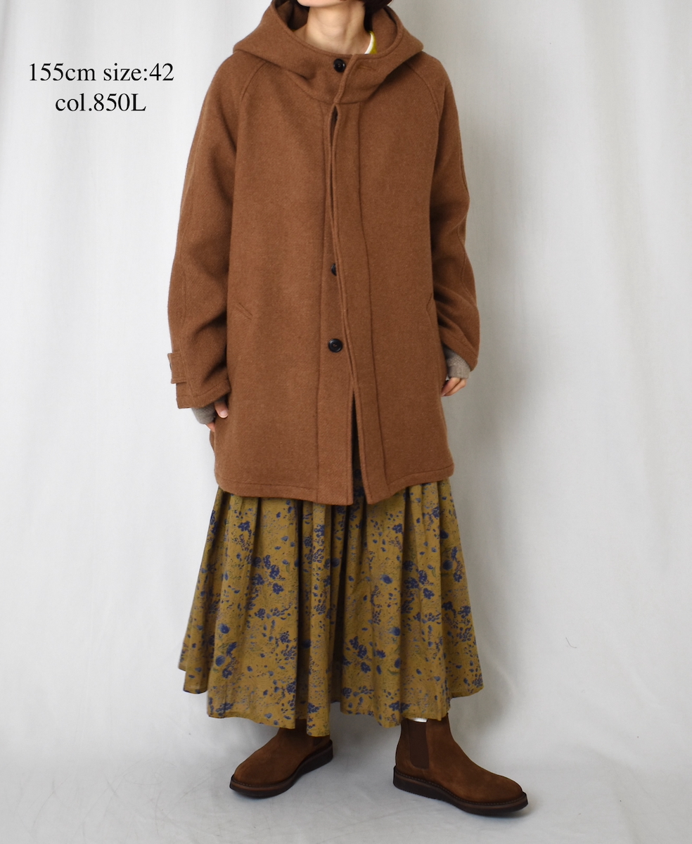 NHT2361WPL(コート) HEAVY WEIGHT WOOL TWILL HOODED SHORT COAT