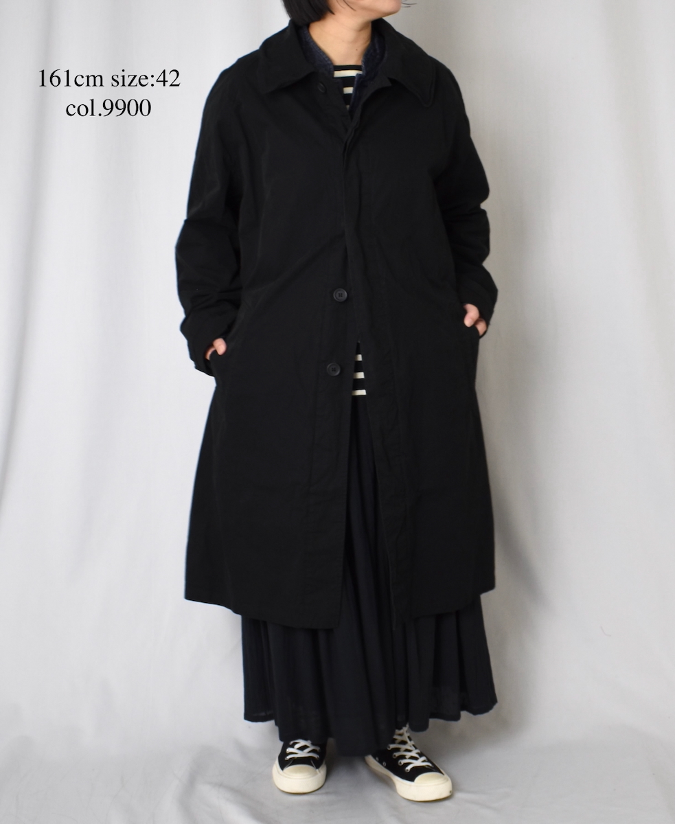 NHT2401HB(コート) MEDIUM WEIGHT PEACH SKIN COTTON BALMACAAN COAT