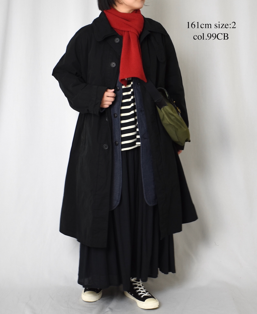 NSL25615(スカート) COTTON DOBIE DOT PATCHWORK GATHERED SKIRT