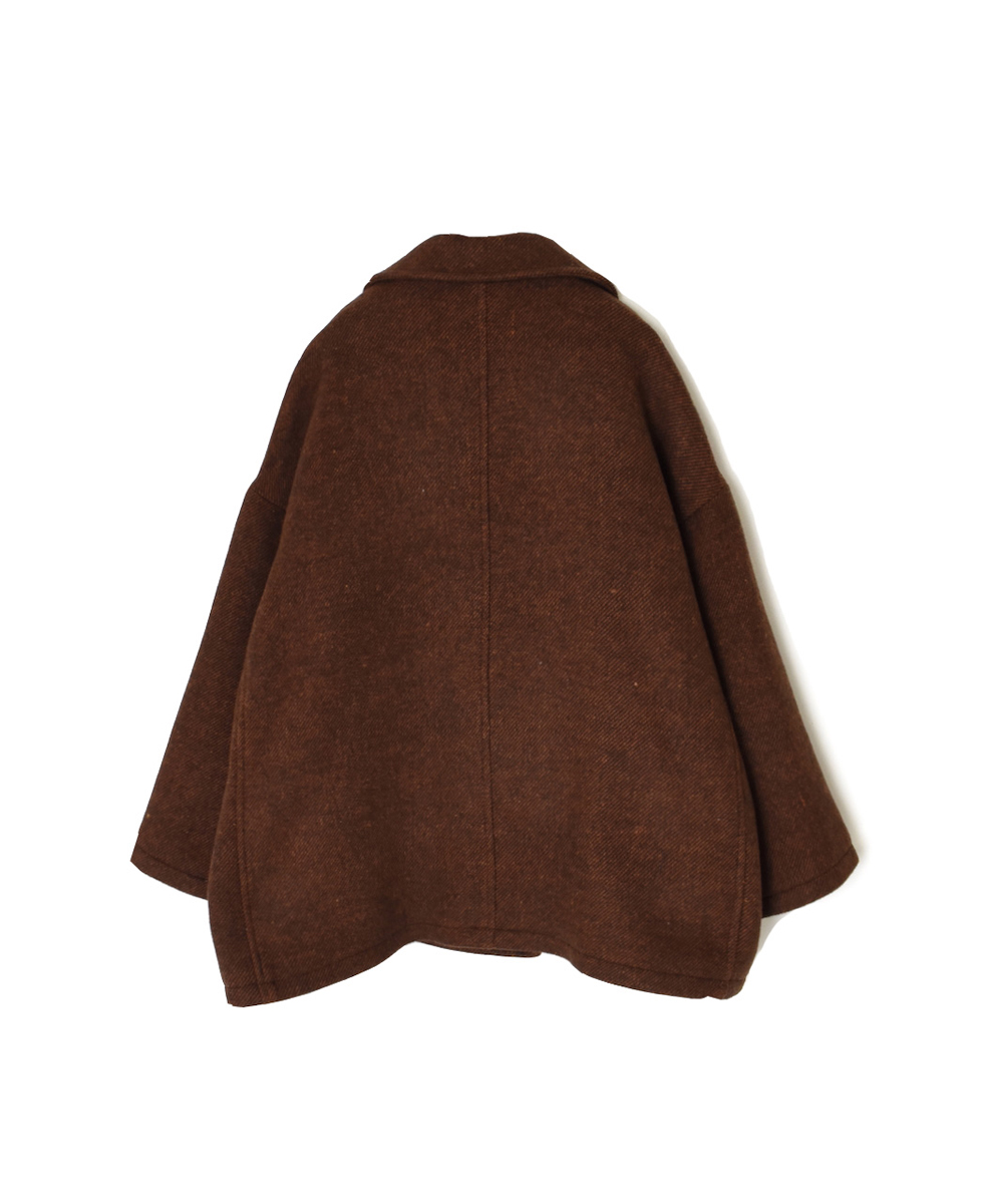 PNAM2352P (コート) WOOL PLAIN OVERSIZED PEA COAT WITH LINING