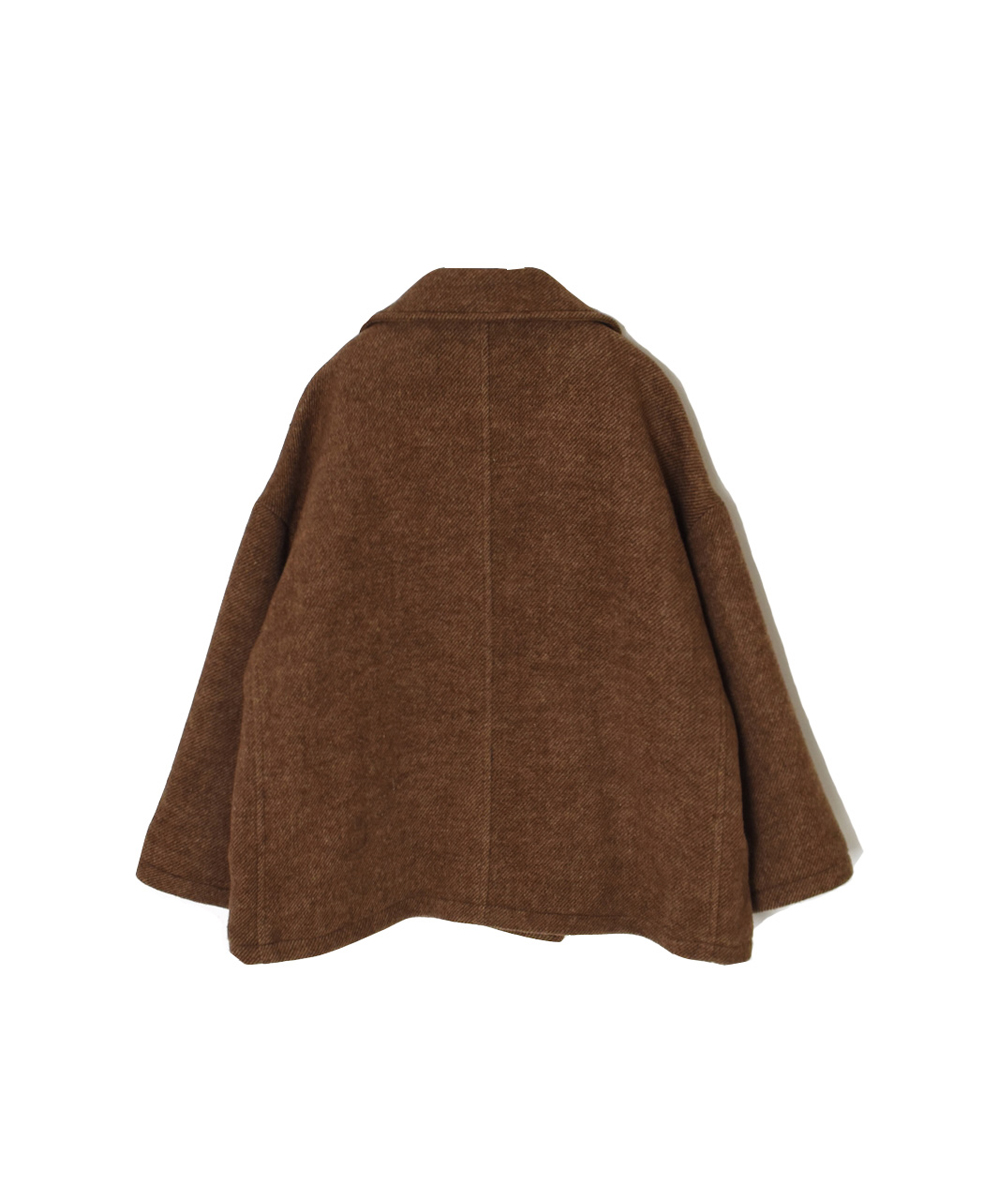 PNAM2352P (コート) WOOL PLAIN OVERSIZED PEA COAT WITH LINING