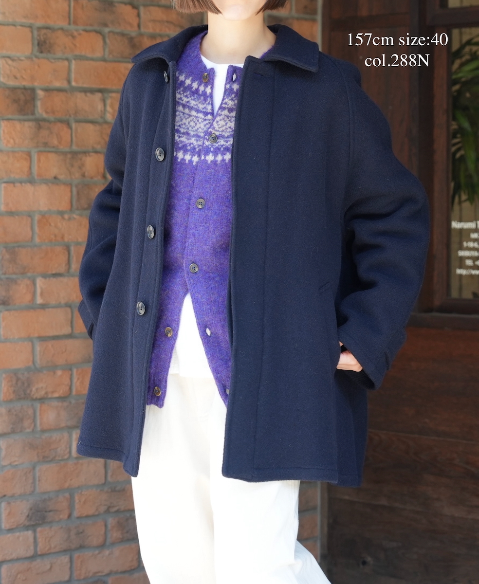 NJT1761 (ニット)  SHETLAND WOOL NORDIC HEAVY BRUSH CREW NECK CARDIGAN