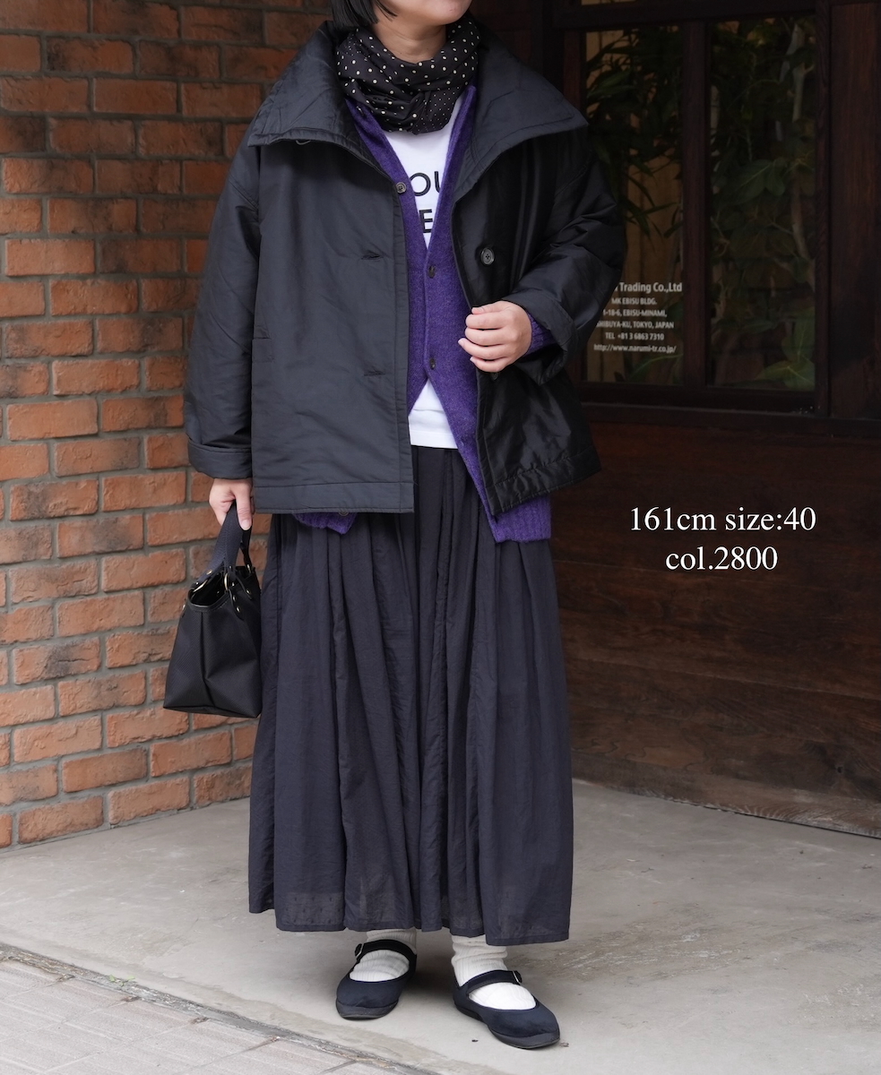 NJT2351 (ニット) SHETLAND WOOL PLAIN HEAVY BRUSH SEAM FREE CREW NECK SADDLE SHOULDER CARDIGAN