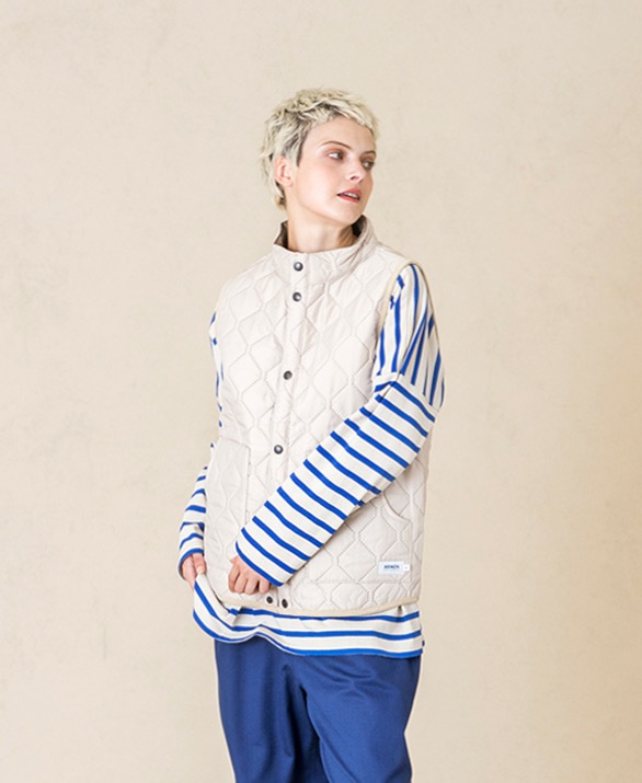 NAM9984PP (ベスト) POLY×POLY HEAT QUILT STAND COLLAR VEST