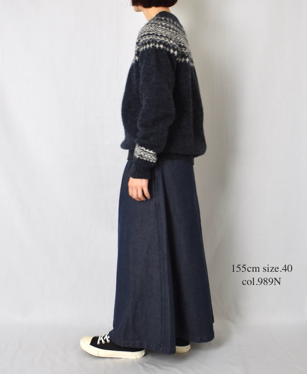 NJT1661(ニット) SHETLAND WOOL NORDIC HEAVY BRUSH CREW-NECK PULLOVER