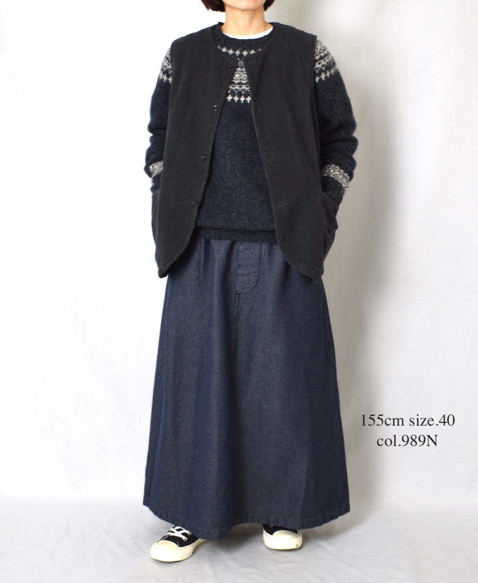 NJT1661(ニット) SHETLAND WOOL NORDIC HEAVY BRUSH CREW-NECK PULLOVER