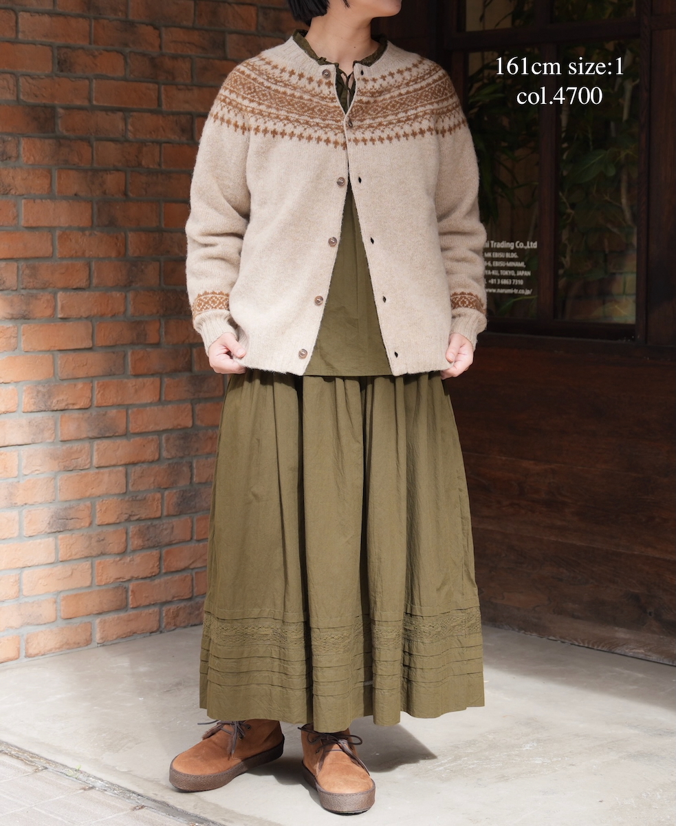 NSL25622(シャツ) 60s CAMBRIC PLAIN WITH LACE STRING COLLAR GATHERED SHIRT