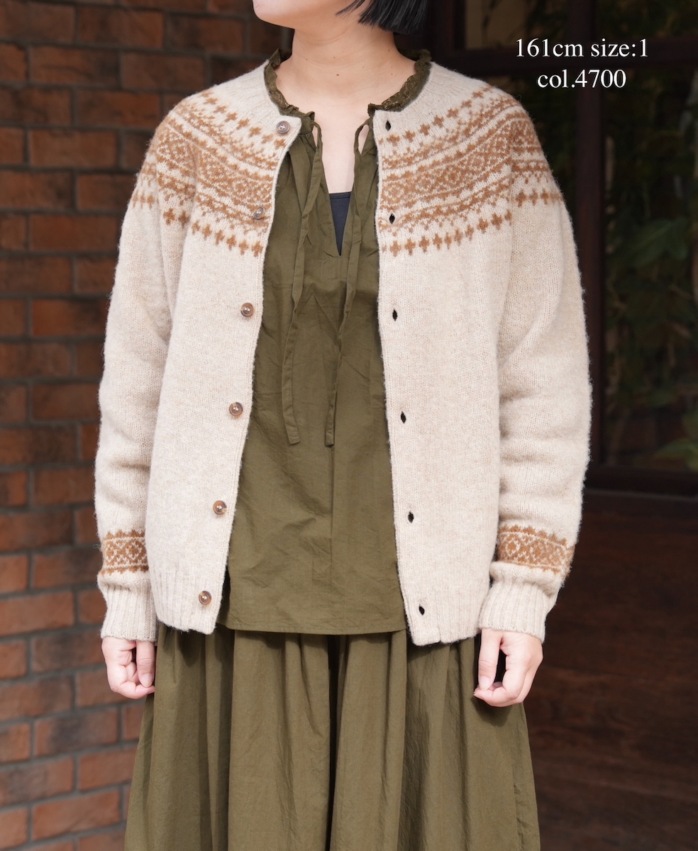 NSL25622(シャツ) 60s CAMBRIC PLAIN WITH LACE STRING COLLAR GATHERED SHIRT