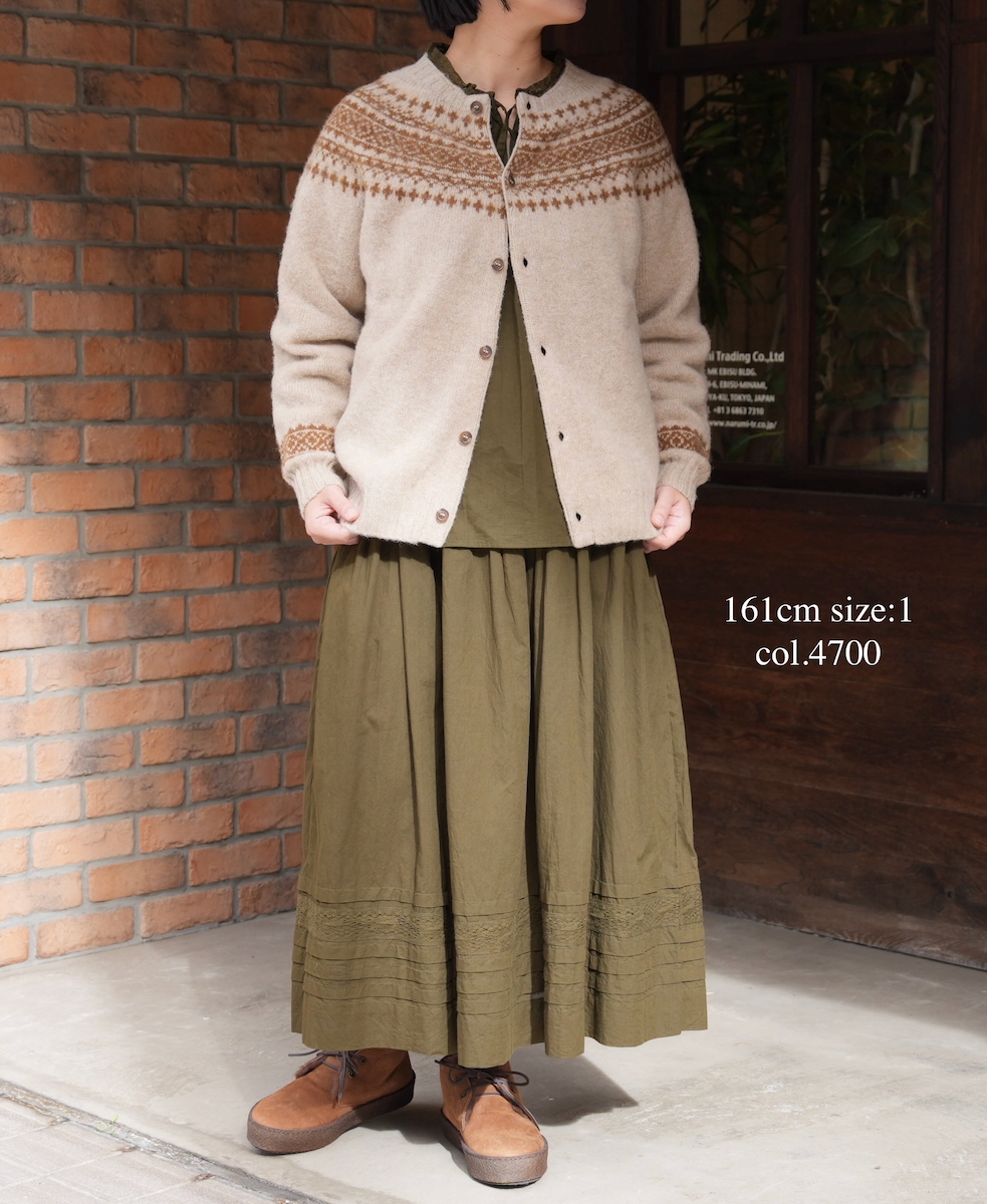 NSL25624(スカート) 60s CAMBRIC PLAIN WITH LACE GATHERED SKIRT