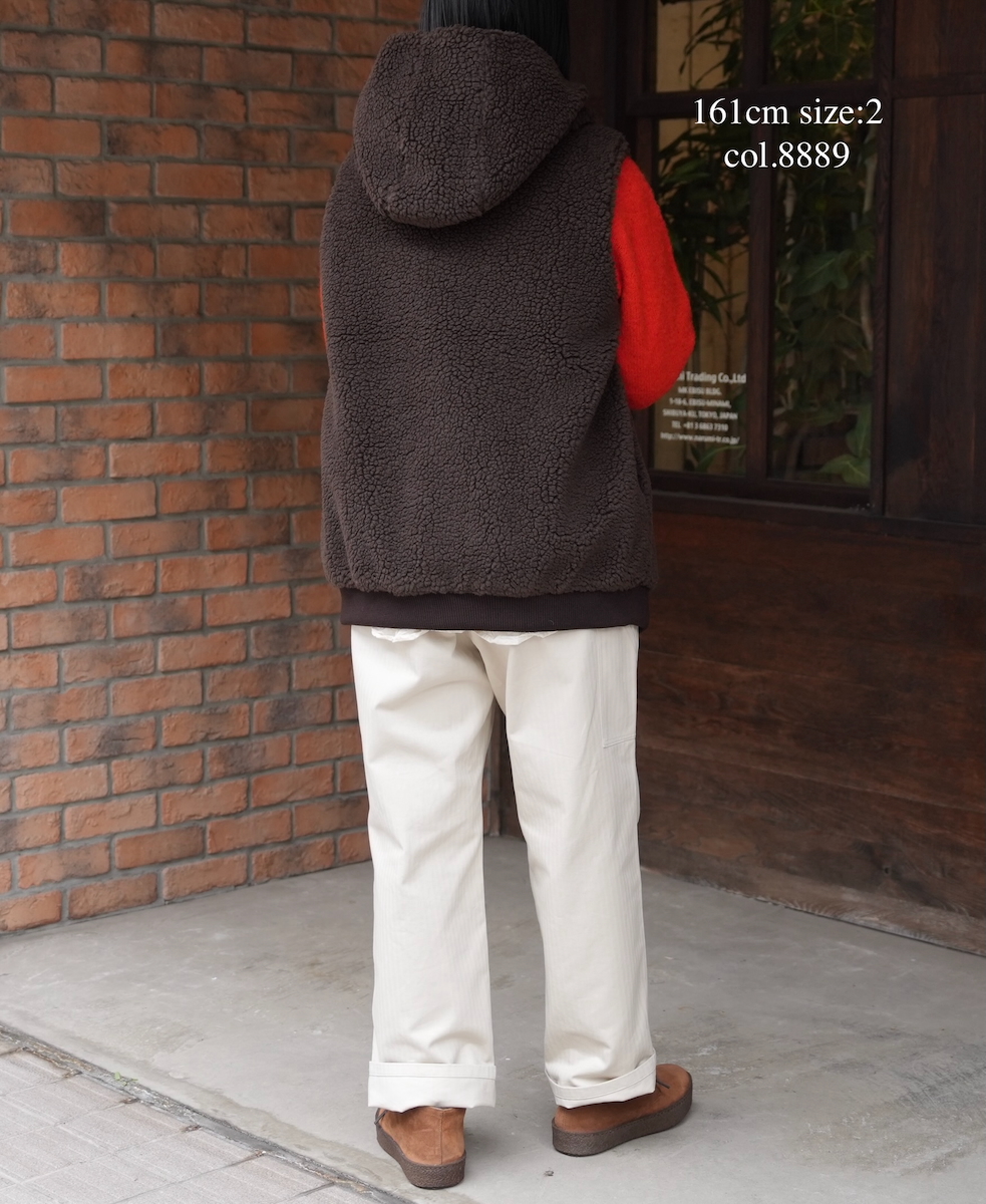 ADNAM2552(ベスト) REVERSIBLE ZIP-UP FLEECE HOODED VEST