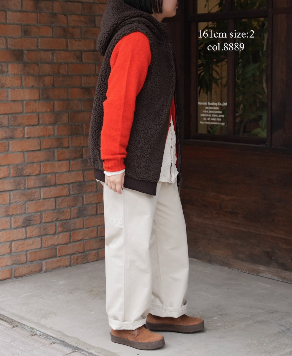 ADNAM2552(ベスト) REVERSIBLE ZIP-UP FLEECE HOODED VEST