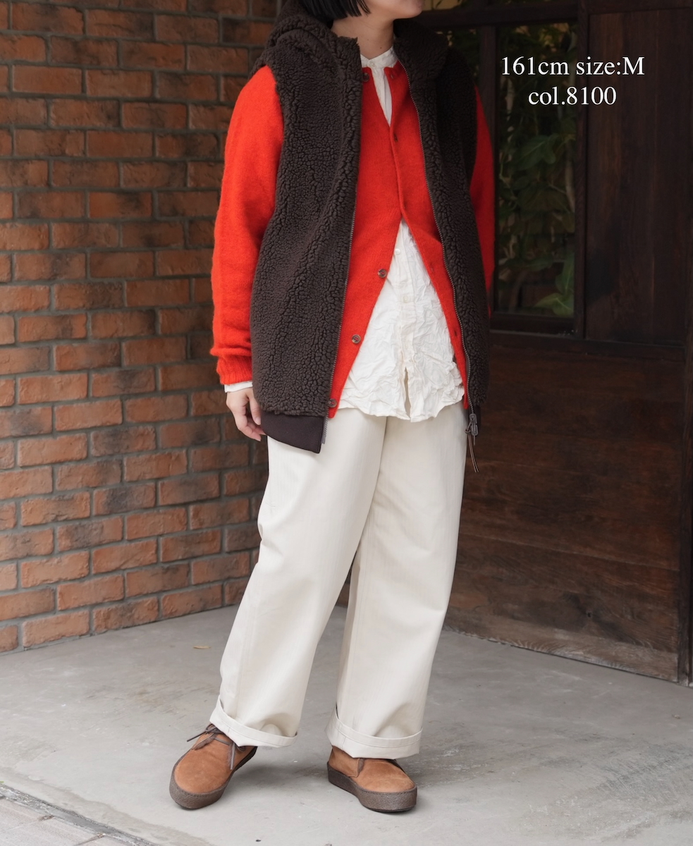NVL2582W(シャツ) 40s ORGANIC POPLIN (WRINKLE) BANDED COLLAR L/SL OVERSIZED SHIRT