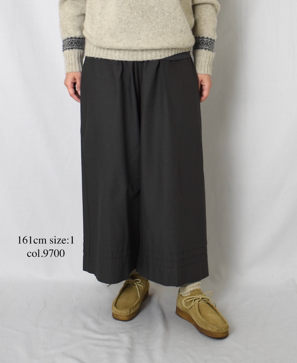 NSL25546(パンツ) 40s POPLIN PLAIN HEM PLEATS EASY PANTS