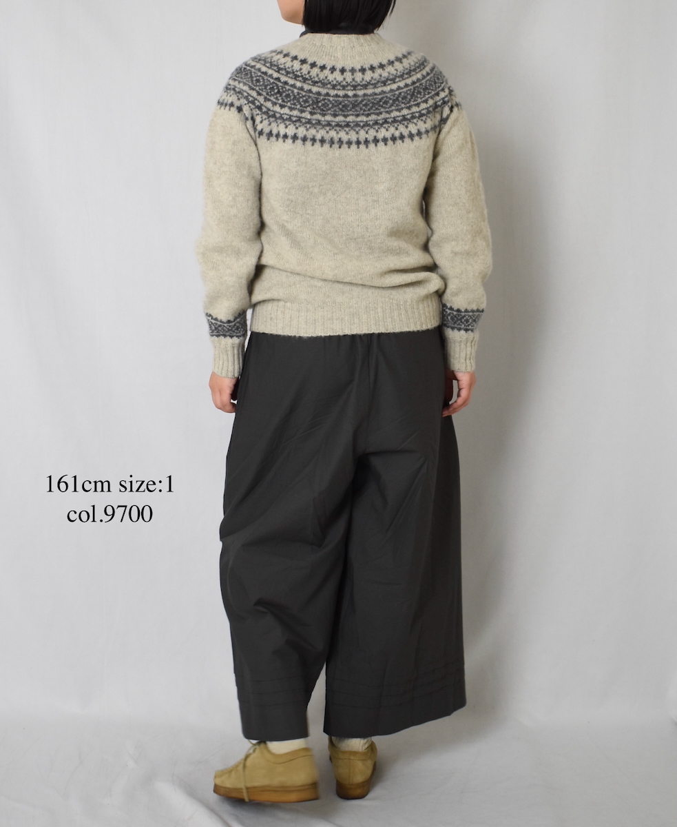 NSL25546(パンツ) 40s POPLIN PLAIN HEM PLEATS EASY PANTS