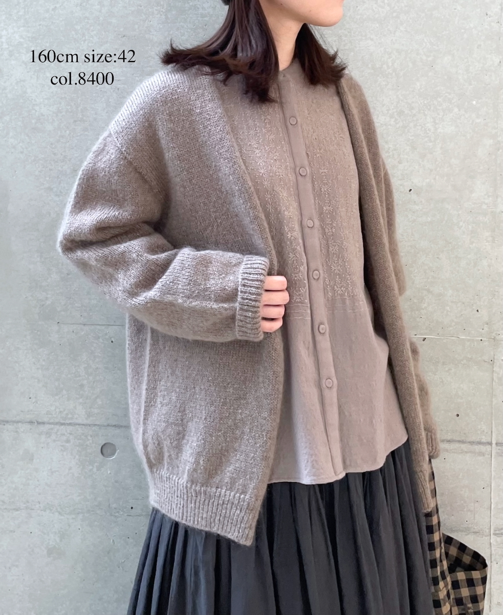 CHT2552(カーディガン) MOHAIR NO-BUTTON CARDIGAN