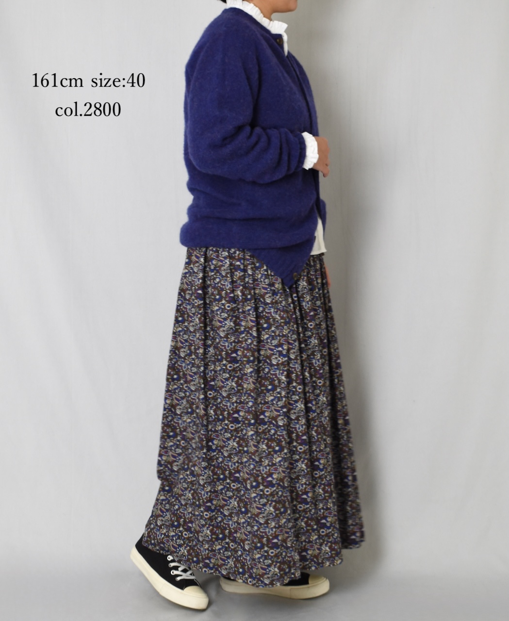 NJT2351 (ニット) SHETLAND WOOL PLAIN HEAVY BRUSH SEAM FREE CREW NECK SADDLE SHOULDER CARDIGAN