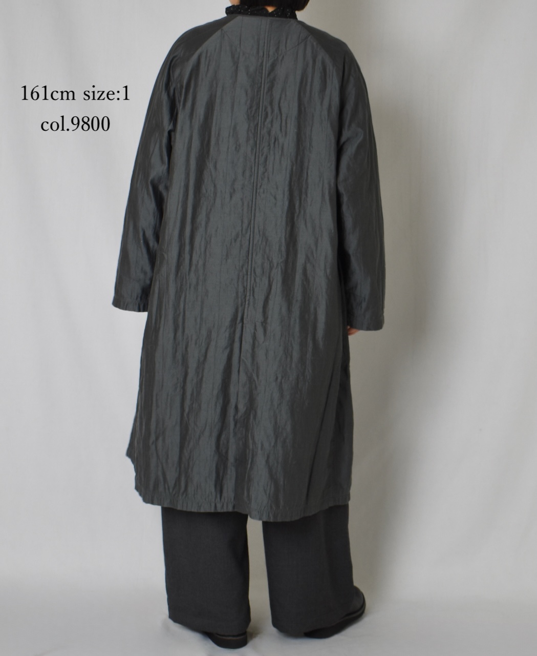 NMDS25541(コート) QUILTED COTTON SILK RAGLAN COAT WITH VERTICAL STITCH