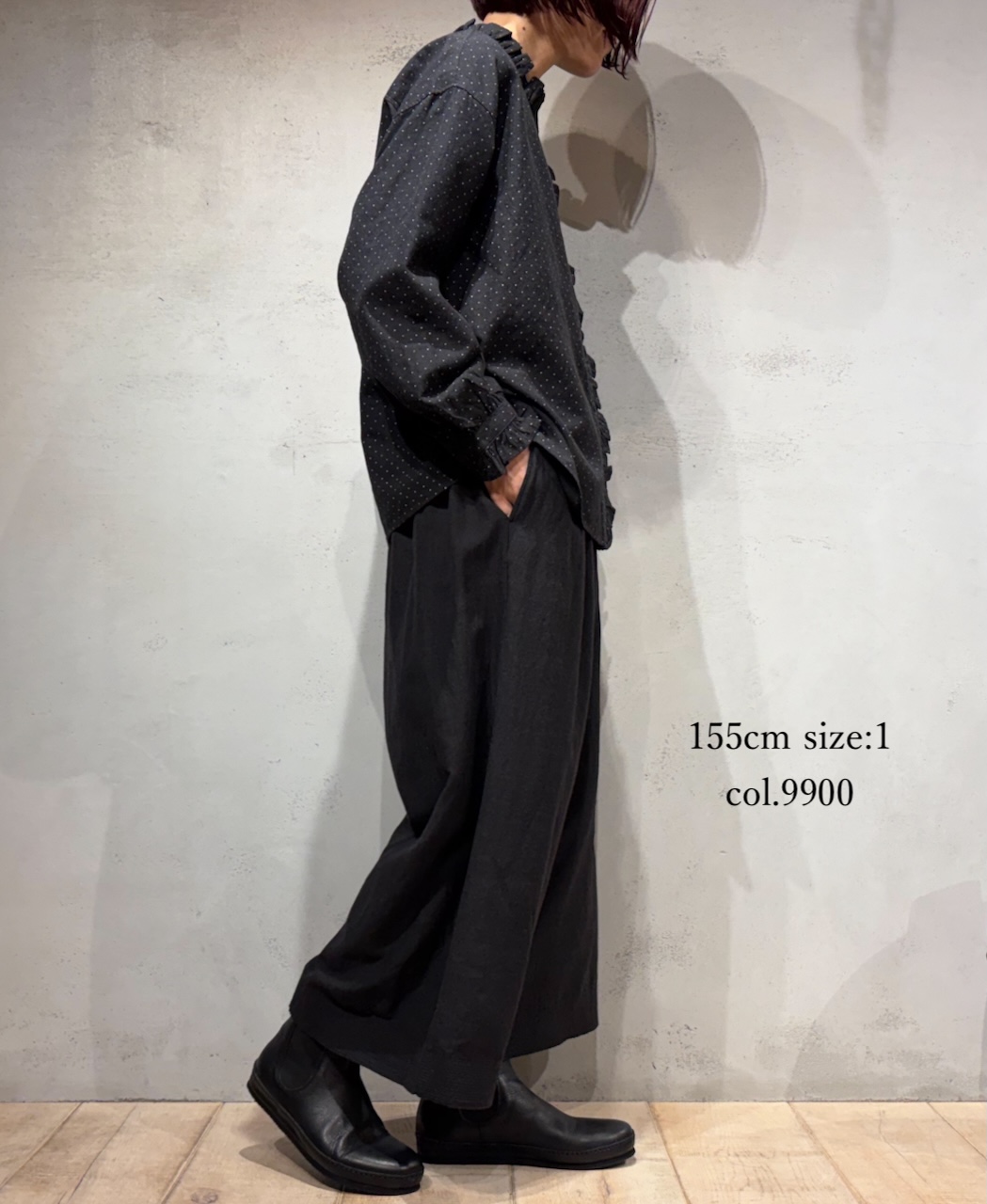 INMDS25755(パンツ) WOOL/COTTON/SILK PLAIN EASY PANTS