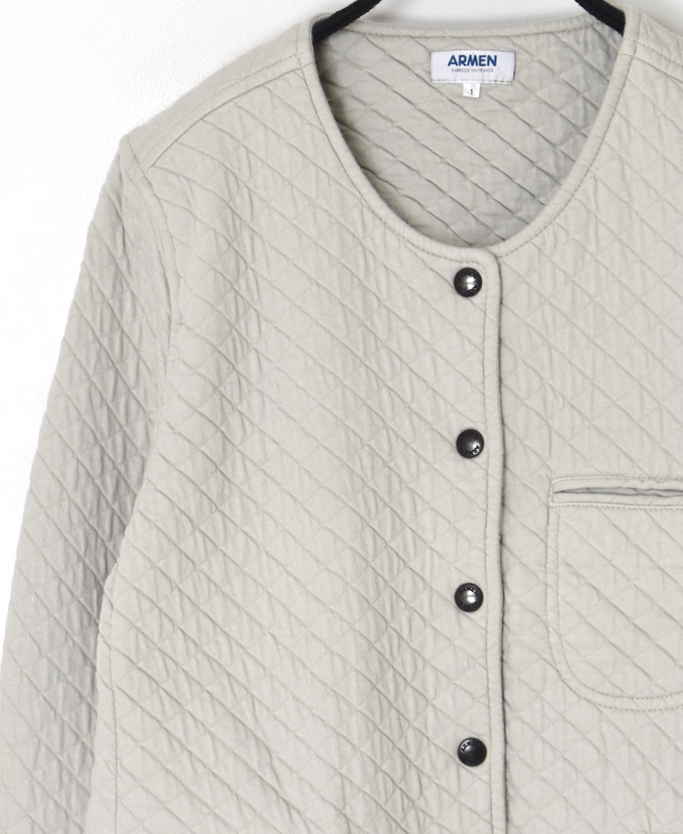 NAM1407 (ジャケット) COTTON QUILT NO COLLAR JACKET